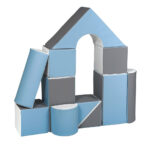 Jindl foamblokken kasteel blauw wit grijs