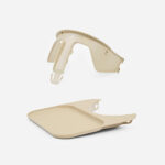 Veiligheidsbeugel en eetblad KAOS kinderstoel zandkleur