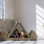 Kinderspeelbank beige Jindl kiekeboe