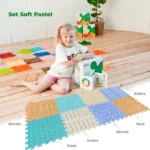 Sensorische structuurmat pastel set van 8 uitleg
