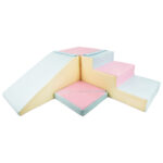Foamblokken glijbaan pastel