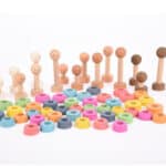 Houten poppetjes TickiT regenboog Jindl