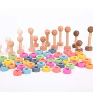 Houten poppetjes TickiT regenboog Jindl