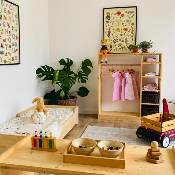 Montessori Vloerbed Luna 90x200 - Met deur- Wit