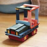 Gekleurde set Kapla trein