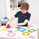 Geometrische vormen TickiT spelen