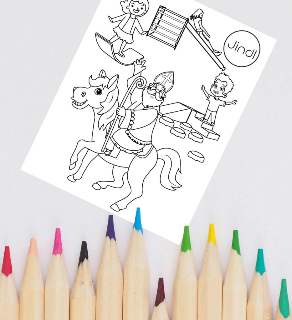 Kleurplaat Sinterklaas Jindl