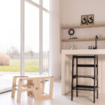 Jindl leertoren 2-in-1 hout en zwart vrijstaand