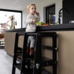 Kitchen helper Jindl zwart 2-in-1 2 stoelen