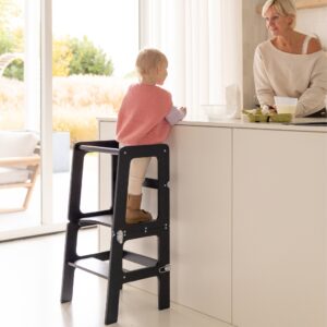 Samen bakken met leertoren 2-in-1 zwart Jindl