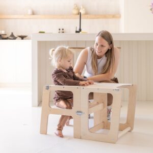 Jindl leertoren als tafeltje met stoeltje