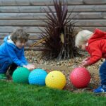 Ballenset easy grip Tickit in 4 kleuren buiten