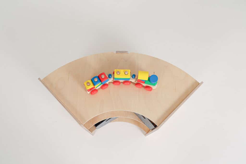 Bovenkant halfronde speelgoedkast