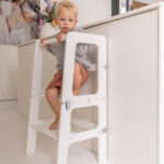 2-in-1 leertoren Jindl wit afstappen