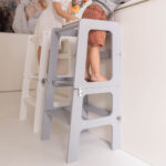 2-in-1 leertoren Jindl wit en grijs