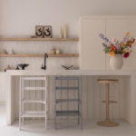 2-in-1 leertoren Jindl wit & grijs keuken