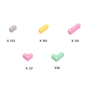 Inhoud magneetblokken TUKI Builder 300 set