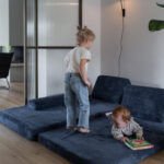 Jindl cord speelbank blauw lekker spelen
