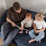 Jindl cord speelbank blauw lezen