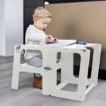 Jindl kitchen helper 2-in-1 wit tafeltje stoeltje