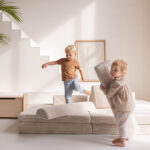 Jindl speelbank cord beige lekker springen