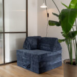 Jindl speelbank cord vrijstaand blauw gestapeld