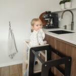 Leertoren Jindl zwart en naturel handig