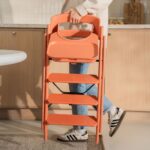 KAOS KLAPP kinderstoel roze opgevouwen