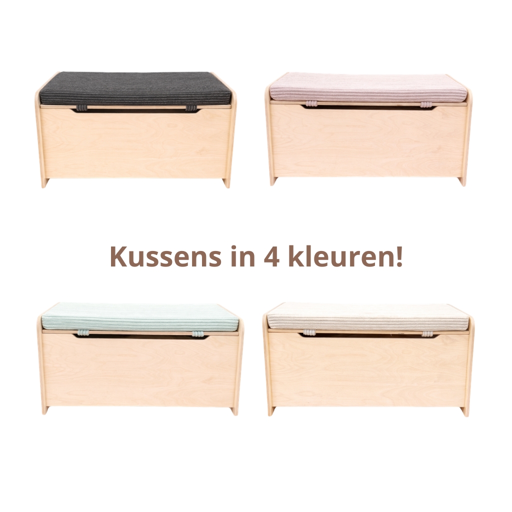 Kussen speelgoedkist Jindl 4 kleuren