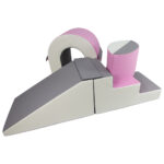 foamblokken Jindl wit:grijs roze detail