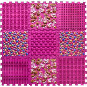 Massagemat set van 9 roze Jindl