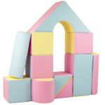 Foamblokken kasteel pastel Jindl