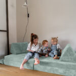 Jindl speelbank cord groenblauw chillen