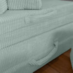 Jindl speelbank cord groenblauw detail handvat