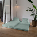 Jindl speelbank cord groenblauw matras