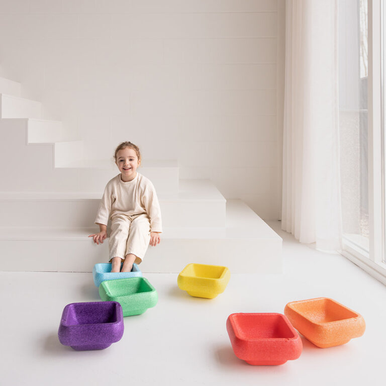 noya, set van 6 balanceerstenen, rivierstenen voor kinderen