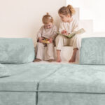 Speelbank Jindl Cord Turquoise spelen