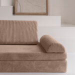 Speelbank Jindl ribstof bruin detail