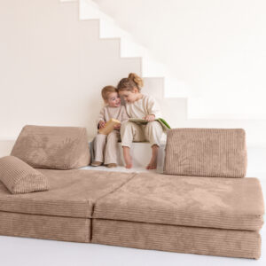 Speelbank Jindl ribstof bruin kletsen