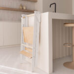 Leertoren verstelbaar Jindl wit ingeklapt keuken