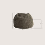 Afmeting zitzak cord leger groen