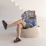 Jindl zitzak beanbag beige met volwassene