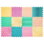 structuurmatten pastel 12 stuks