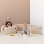 Jindl hoekbank cord beige pittenzakje