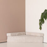 Jindl hoekbank cord beige vrijstaand