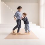 Foam puzzelmat speelmat oudroze set van 8