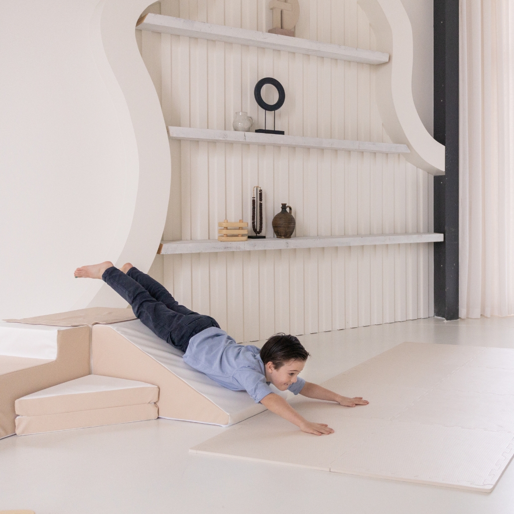 Glijden op puzzelmat speelmat Jindl set van 8 beige Glijden op puzzelmat speelmat Jindl set van 8 beige