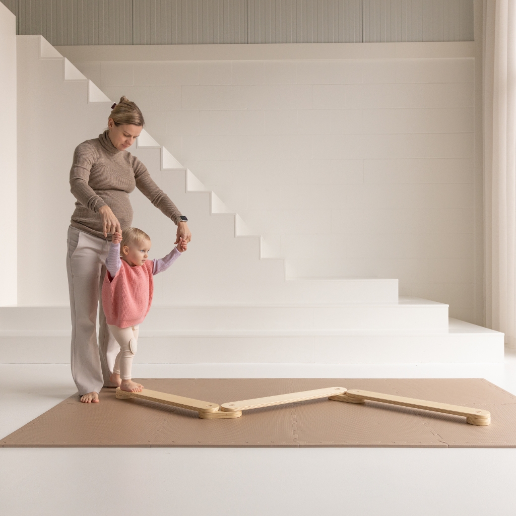 Grote puzzelmatten bruin met balansbalken Jindl Grote puzzelmatten bruin met balansbalken Jindl