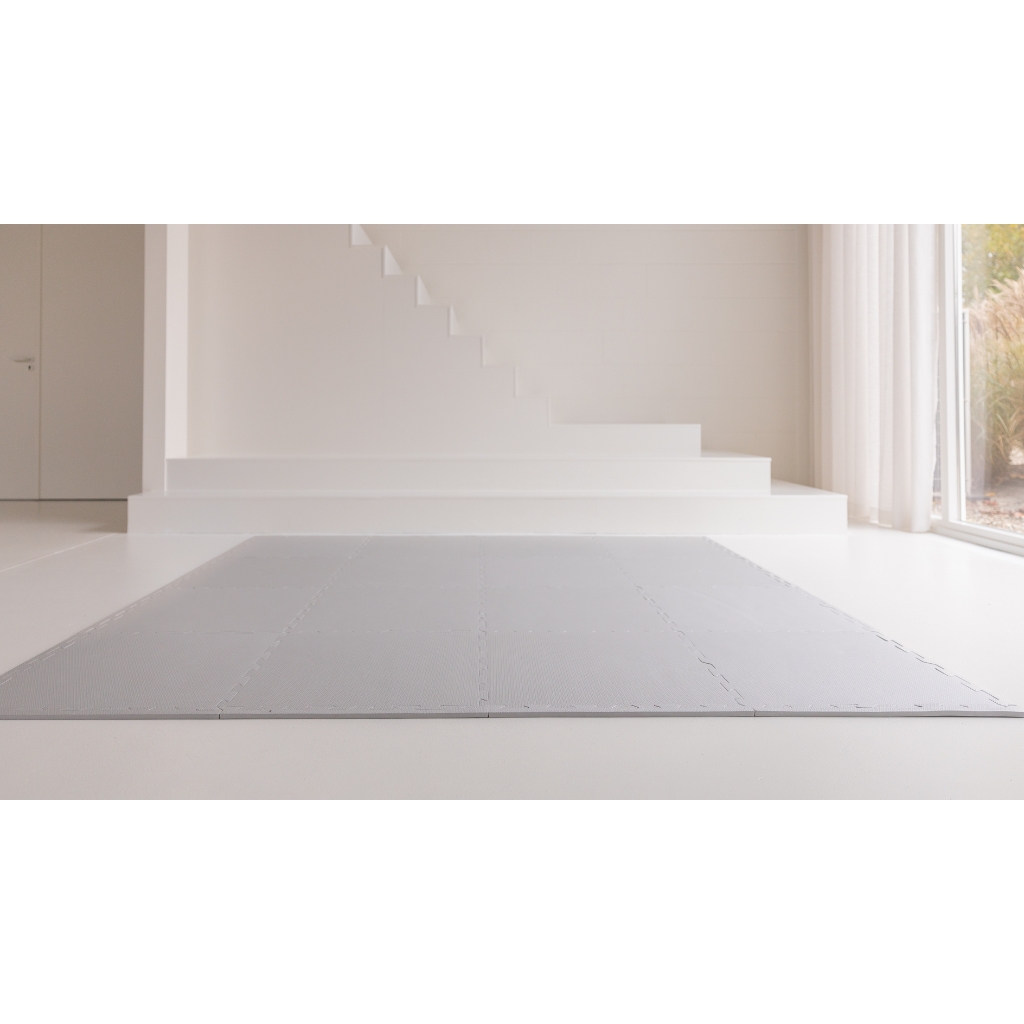 Set van 16 foam puzzelmat groot grijs Set van 16 foam puzzelmat groot grijs