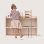 Afmeting Montessori speelgoedkast hoog (dicht)